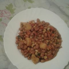 Githeri with potatoes A picture of Githeri with potatoes.