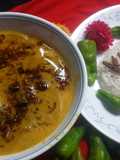 Karhi with boil rice
