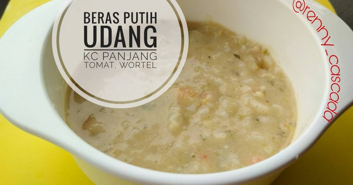 Resep Mpasi 7 bulan menu 4 bintang udang kacang panjang oleh renny