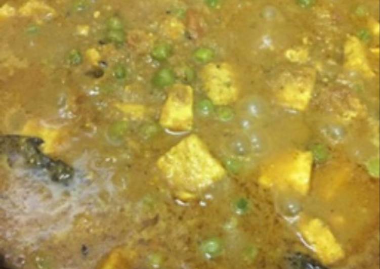 Recipe of Super Quick Homemade Shahi Mater paneer