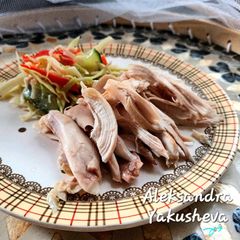 A picture of Chicken on the salt.