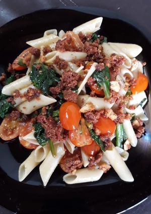 Una foto de Penne rigatti con pangritata
