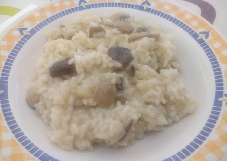 Risotto de setas, champiñones y parmesano