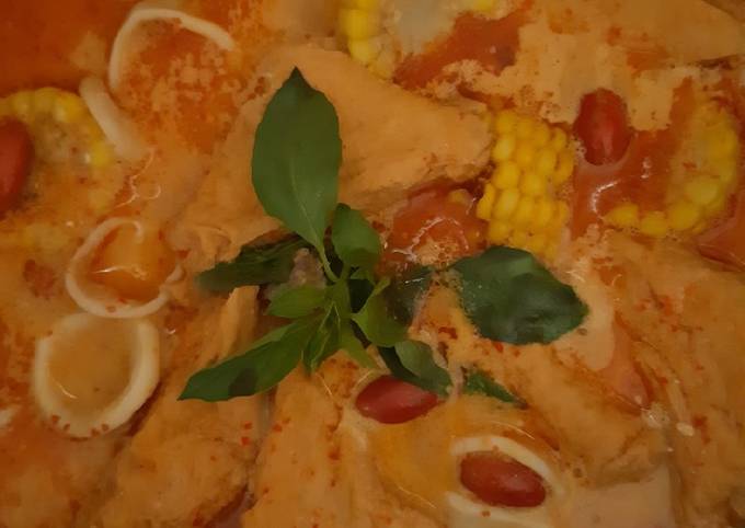 Langkah Mudah untuk Membuat Cumi tahu kuah santan dengan jagung manis, Bisa Manjain Lidah