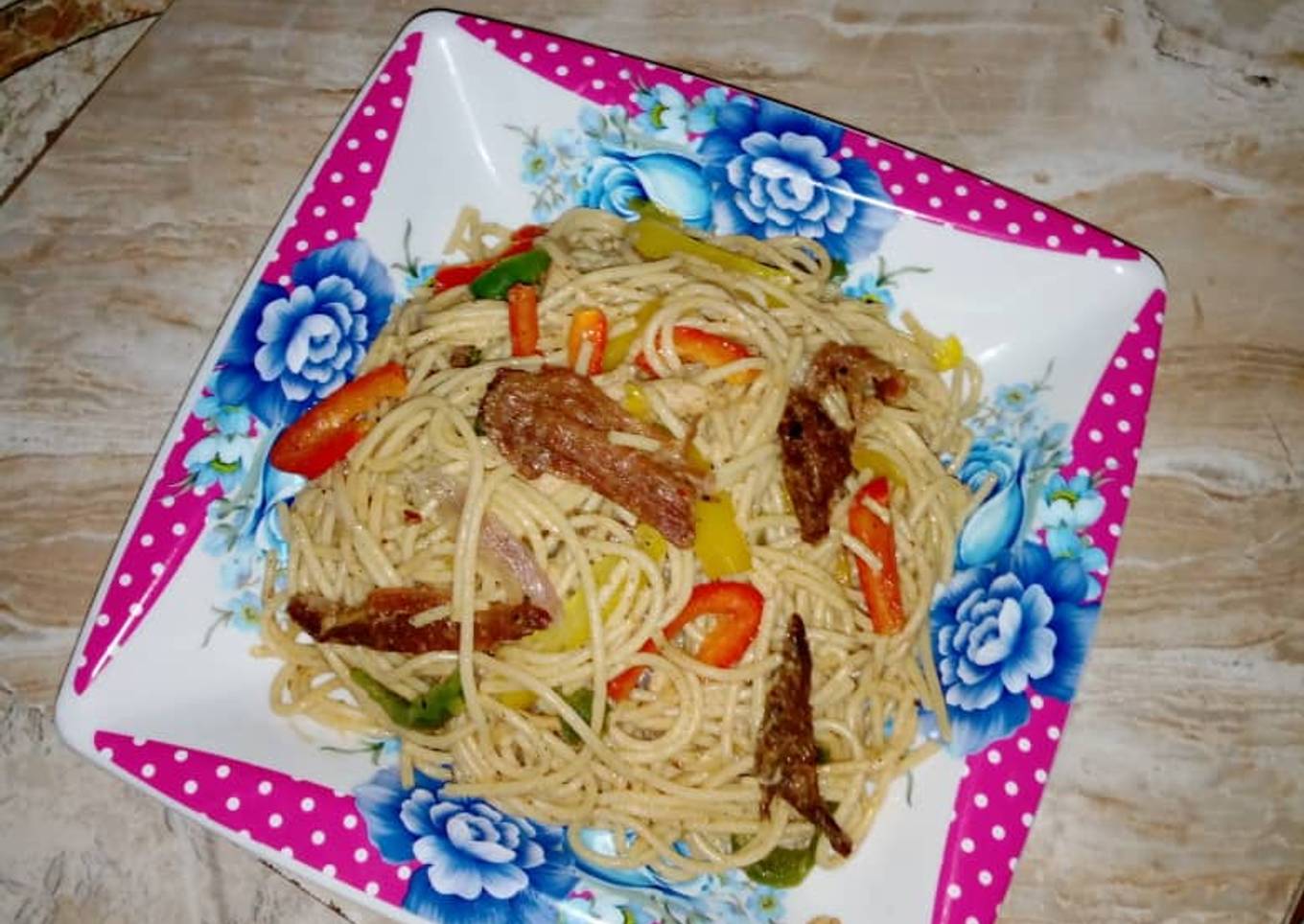 Suya-spiced pasta stir-fry