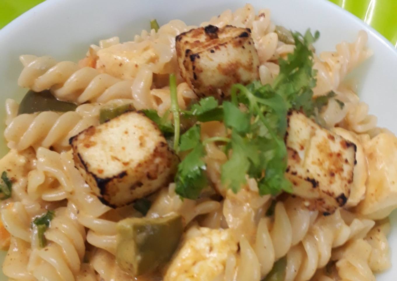 Tandoori paneer pasta