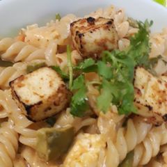 Tandoori paneer pasta A picture of Tandoori paneer pasta.
