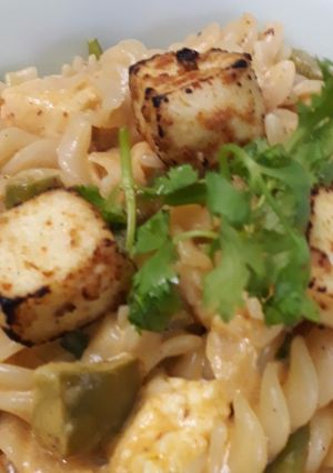 A picture of Tandoori paneer pasta.