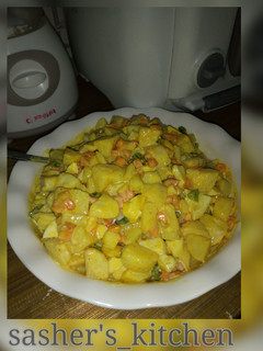 A picture of Savory potato sauce.