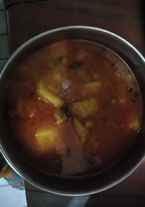 A picture of Soya bean matar Aloo.