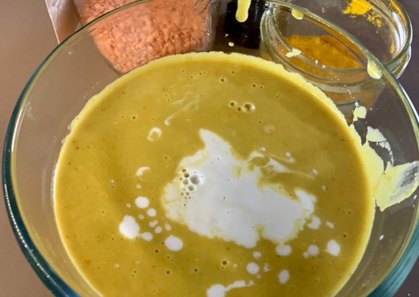 Velouté lentilles corails