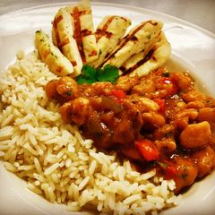A picture of Chicken Chickpea Coconut Curry.