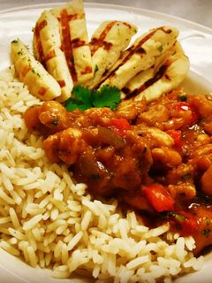 A picture of Chicken Chickpea Coconut Curry.