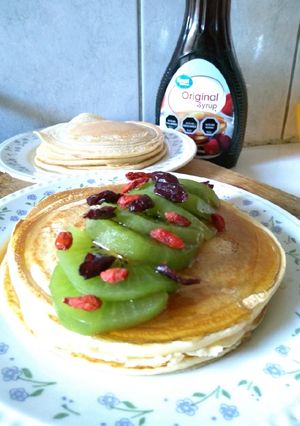 Una foto de Hotcakes de avena (#sinharina)
