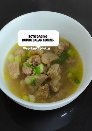 Foto resep Soto daging (bumbu dasar kuning)