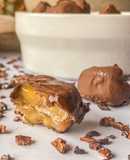 Bombones de plátano y crema de frutos secos