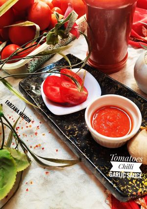 A picture of Tomatoes chilli garlic sauce.