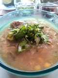 Consomé de res con garbanzo y arroz en olla de cocción lenta