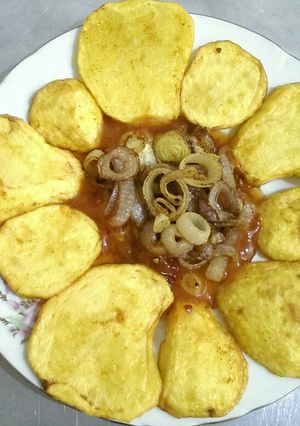 عکسی از دستور سیب زمینی و پیاز خیلی حاضری و سریع 😋