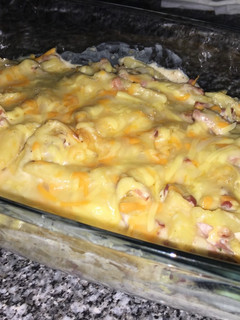 Una foto de Patatas a la carbonara