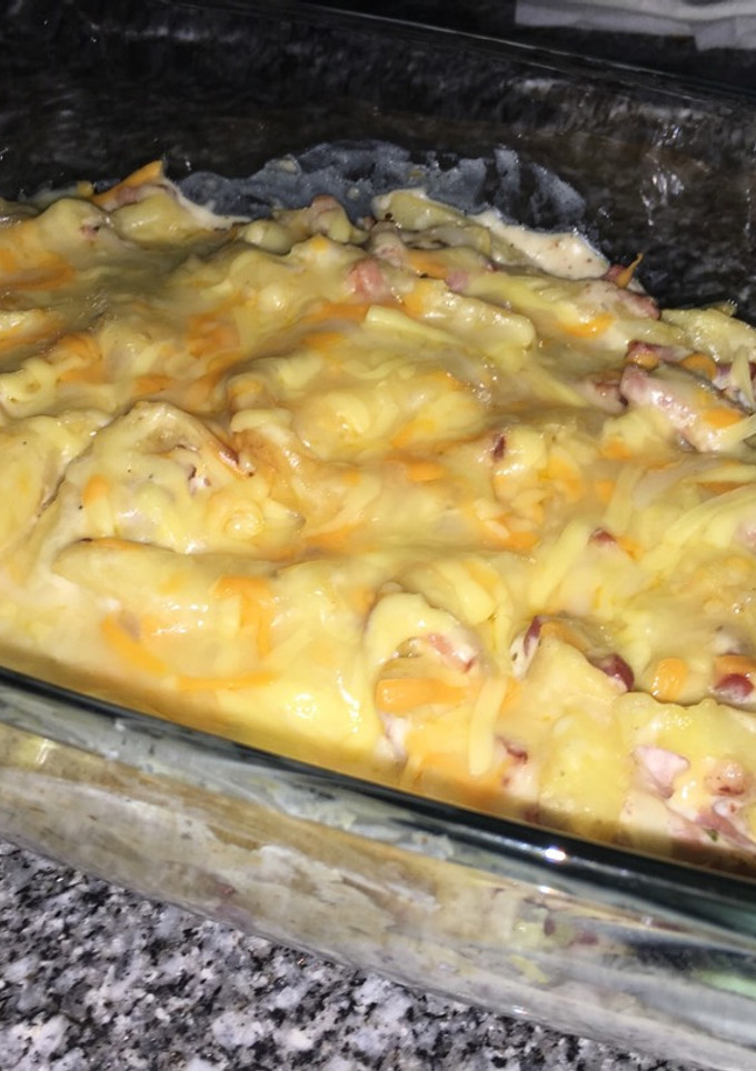 Una foto de Patatas a la carbonara