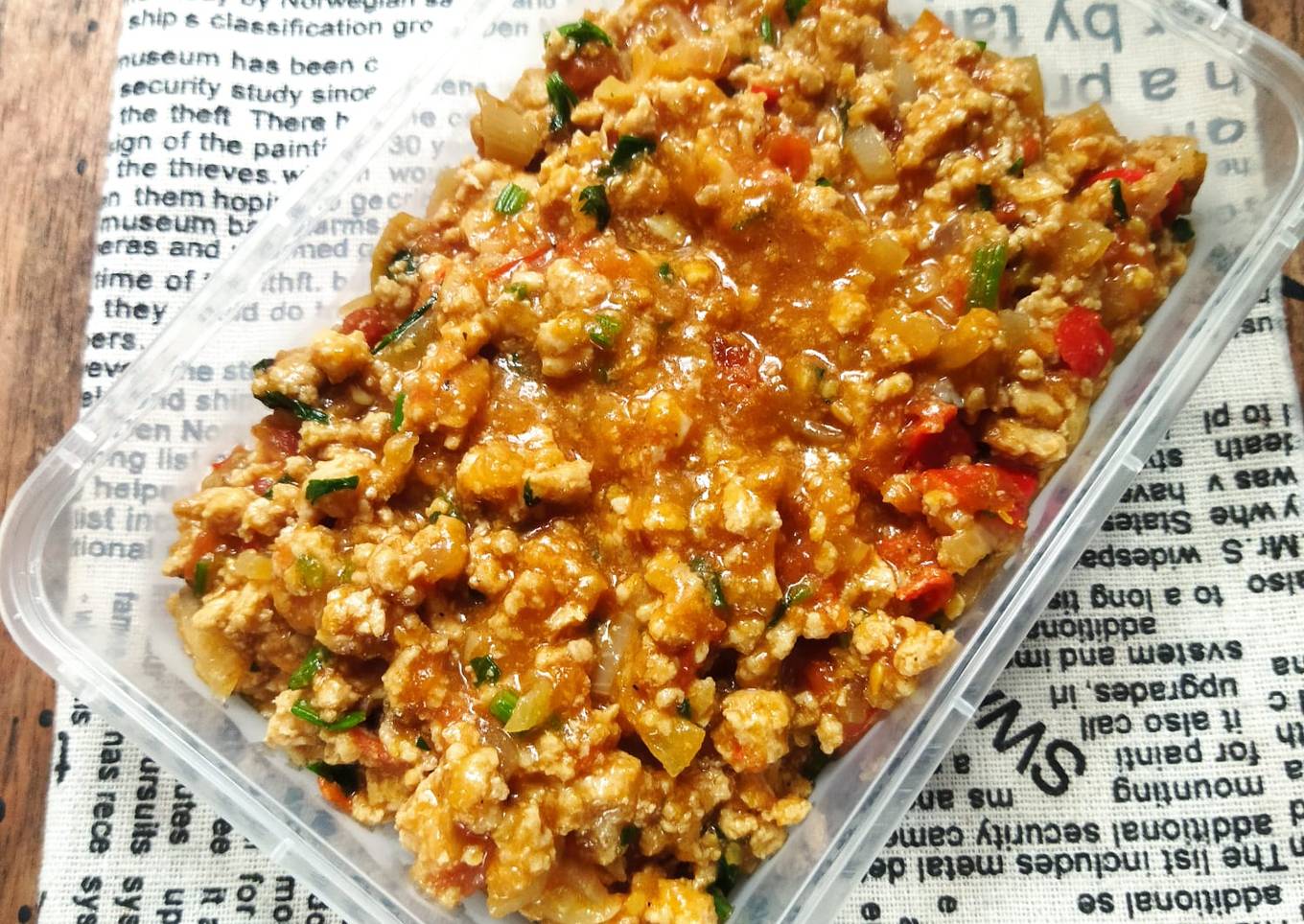Ayam Giling untuk isian Roti