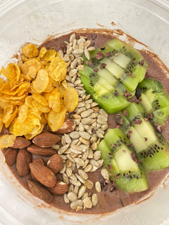 A picture of Chocolate chia protein pudding.