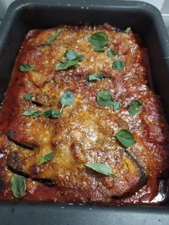 Une photo de Aubergine Parmigiana