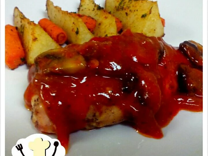 Langkah Gampang Menyiapkan Resep Chicken Steak with Mushroom Sauce *oven* yang Lezat Anti Ribet, Mantap