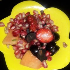 A picture of CHATPATa fruit salad.