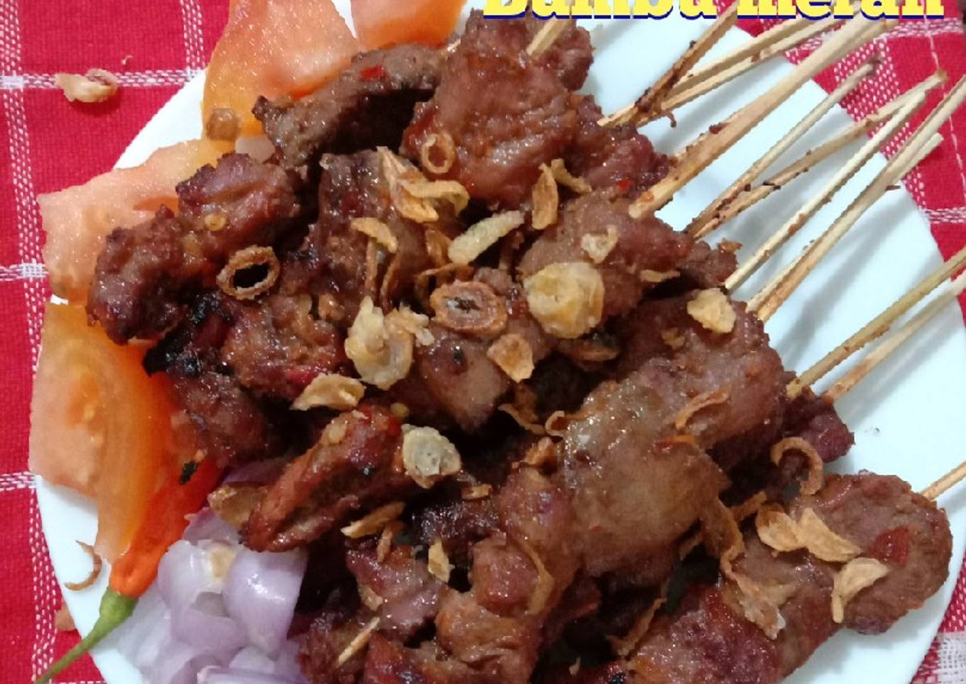 Sate kambing bumbu merah