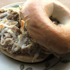 A picture of Hearty Healthy Onion & Tuna Melt Sandwiches.