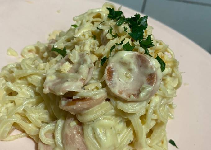 Cara membuat Spaghetty carbonara creamy Cara membuat Spaghetty carbonara creamy