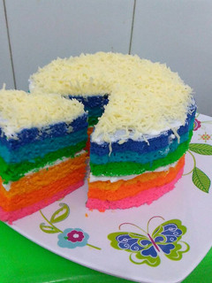 Foto resep Rainbow Cake Kukus
