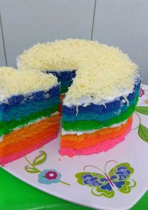 Foto resep Rainbow Cake Kukus
