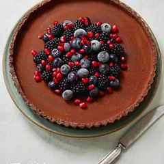 A picture of Easy! Non-Bake Dark Chocolate Tart.