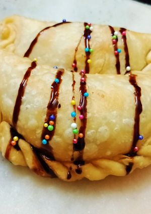 A picture of Chocolate Gujiya.