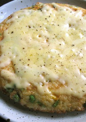 A picture of Cheesy Rice Omelette.