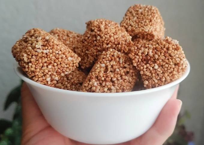 Snacks de amaranto con chocolate ? Receta de Regina Hernandez- Cookpad