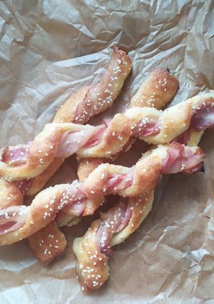 Keto baconos, sonkás csavart recept fotója