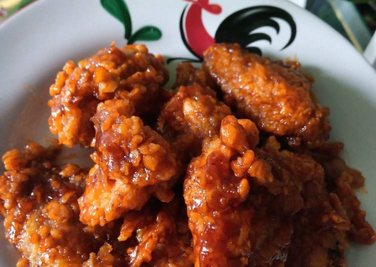 Bagaimana Membuat Honey spicy chicken yang Lezat