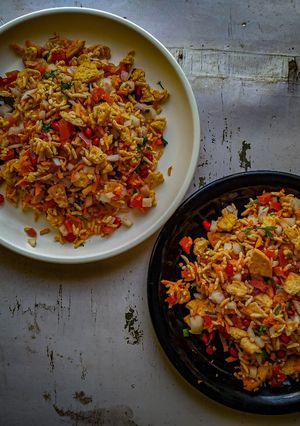 A picture of Jaldi and Helathy Biscuit Bhel!.