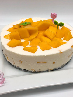 免烤玉文芒果優格乳酪蛋糕 的食譜成品照片