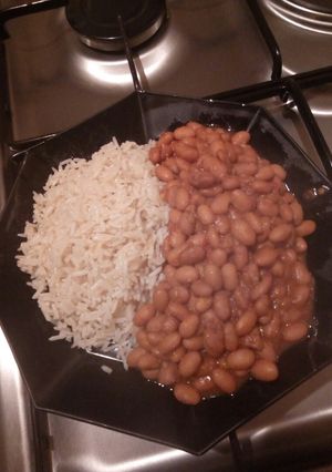 A picture of Curry Beans and Rice#Vegancontest.
