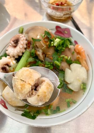 Hình của món Bánh trôi nước nhân thịt.