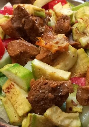 عکسی از دستور سالاد گوشت و کدو
