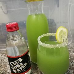 A picture of Mint Ginger soda lime.