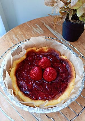 รูปของ มินิชีสเค้กสตอเบอรี่ mini strawberry cheesecake (หม้อทอดไร้น้ำมัน)