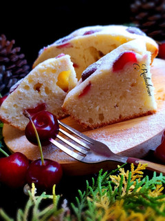 عکسی از دستور کیک گیلاس 🍒(بدون فر، بدون قالب)