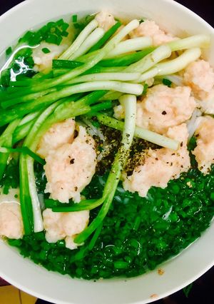 Hình của món Bún nước tôm bò (Bún muối ớt).